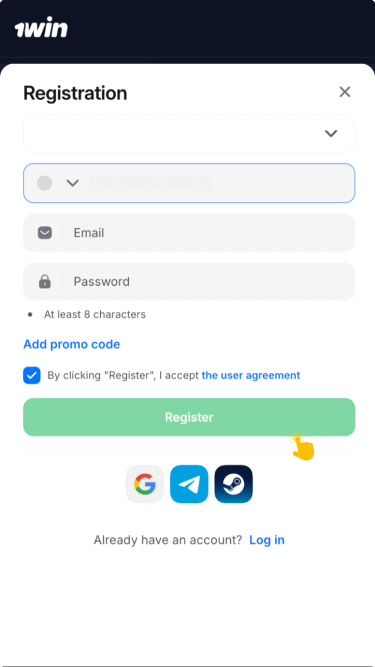 Create a new account and verify it