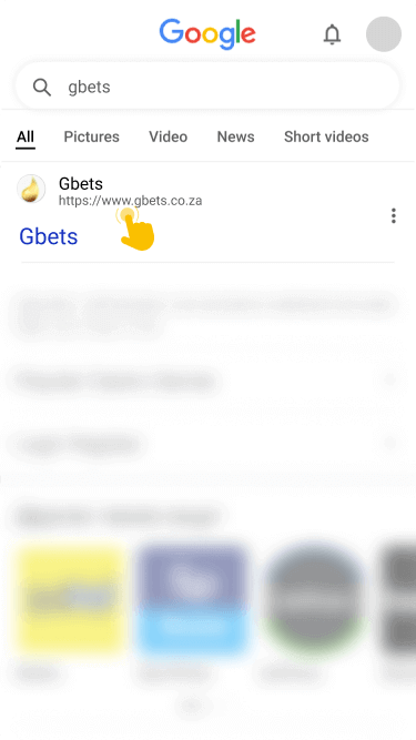 Open the official Gbets website
