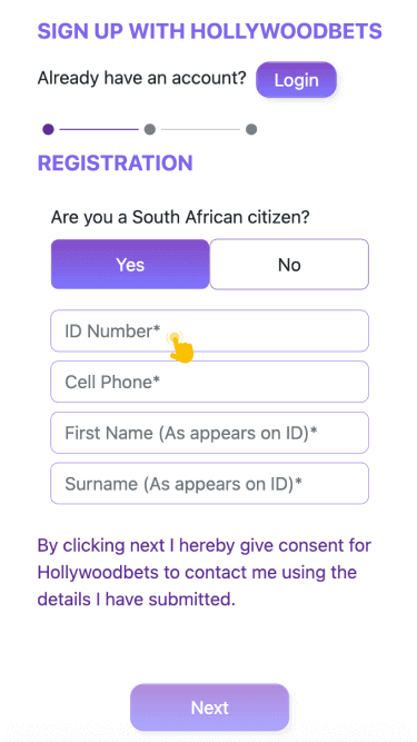 Create a new account and verify it