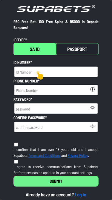 Create a new account and verify it